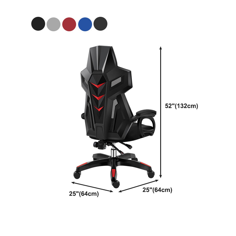 Modern Nylon Frame Gaming Chair Swivel Computer Desk Chair with Padded Arms