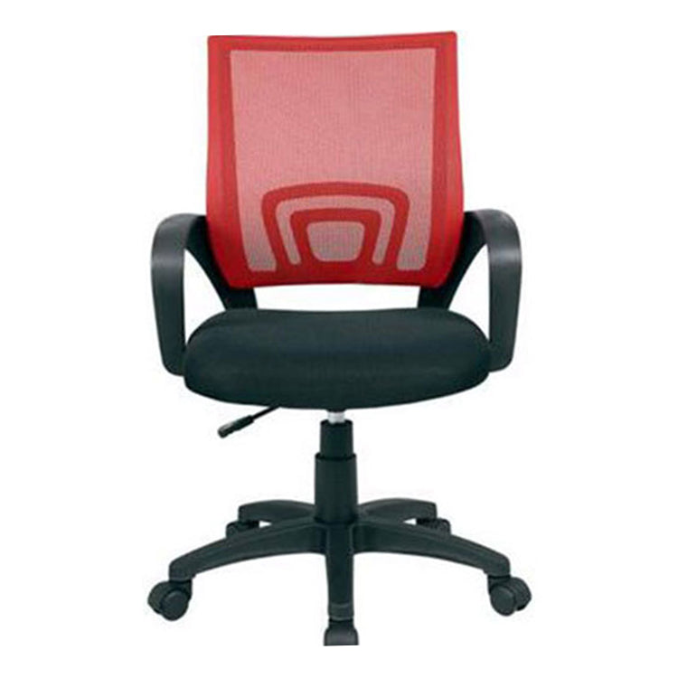 Mid Back Mesh Desk Chair Ergonomic Fixed Arms Chair with Wheels