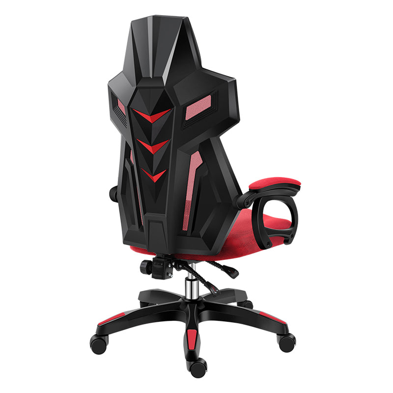 Black Nylon Frame Modern Gaming Chair Swivel Computer Desk Chair with Padded Arms