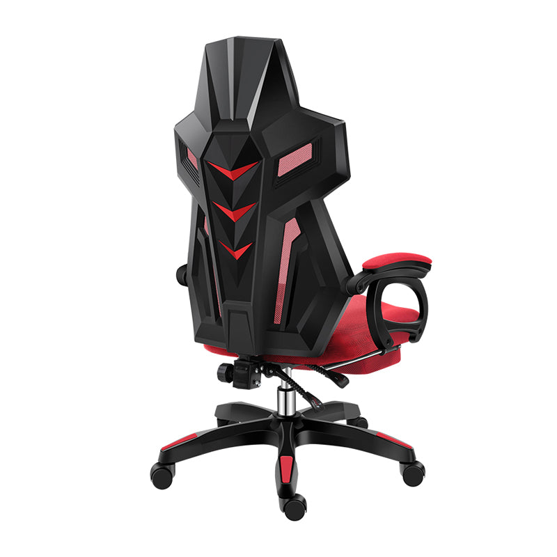 Black Nylon Frame Modern Gaming Chair Swivel Computer Desk Chair with Padded Arms