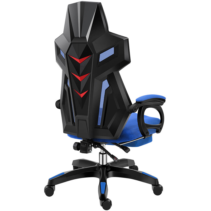 Black Nylon Frame Modern Gaming Chair Swivel Computer Desk Chair with Padded Arms