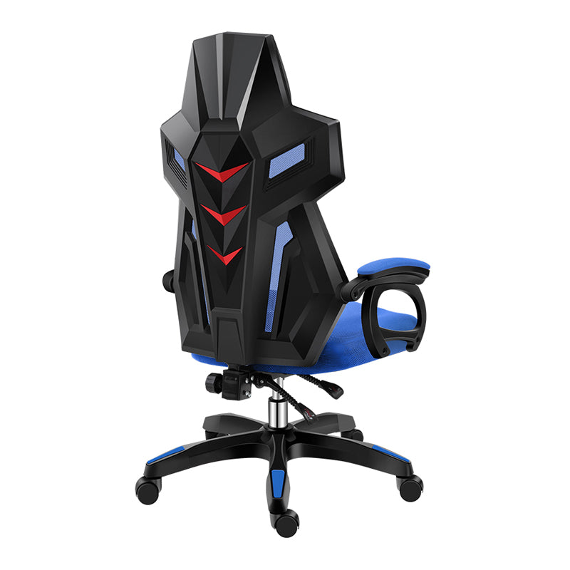 Black Nylon Frame Modern Gaming Chair Swivel Computer Desk Chair with Padded Arms