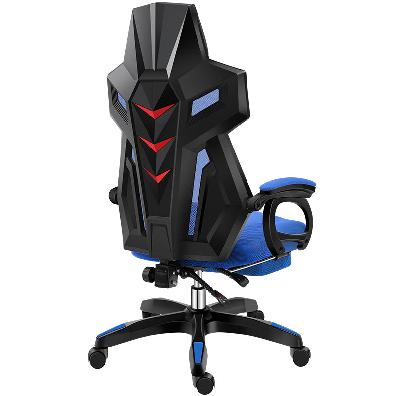 Black Nylon Frame Modern Gaming Chair Swivel Computer Desk Chair with Padded Arms