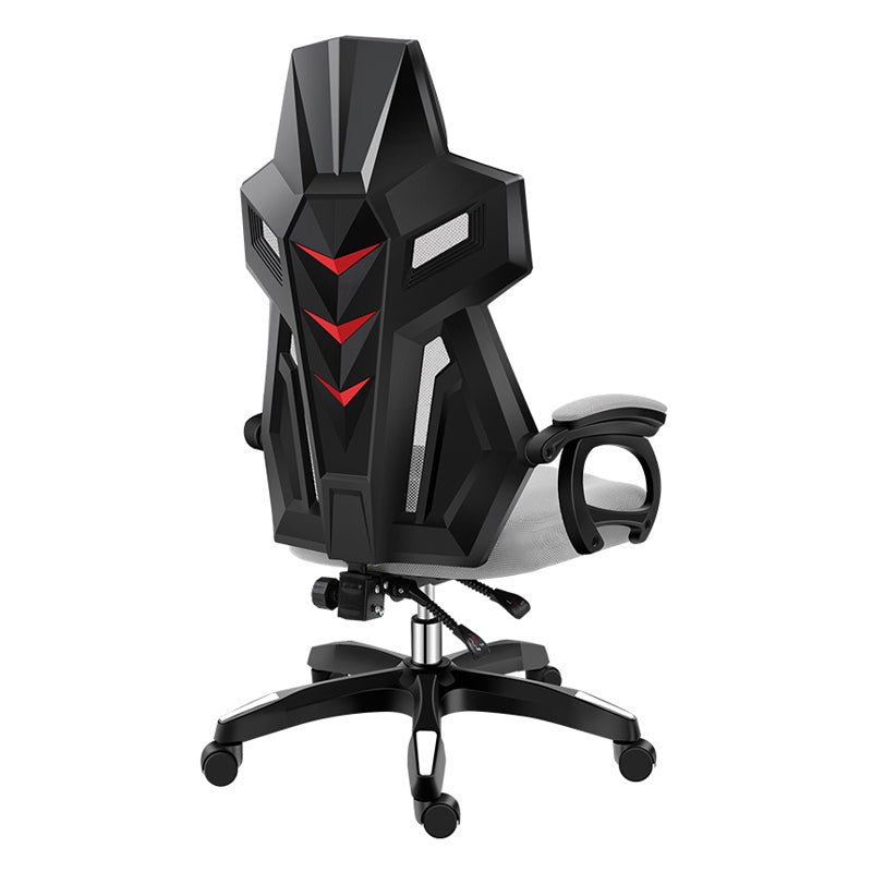 Black Nylon Frame Modern Gaming Chair Swivel Computer Desk Chair with Padded Arms