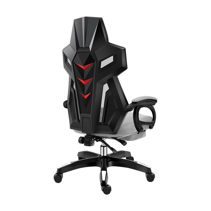 Black Nylon Frame Modern Gaming Chair Swivel Computer Desk Chair with Padded Arms