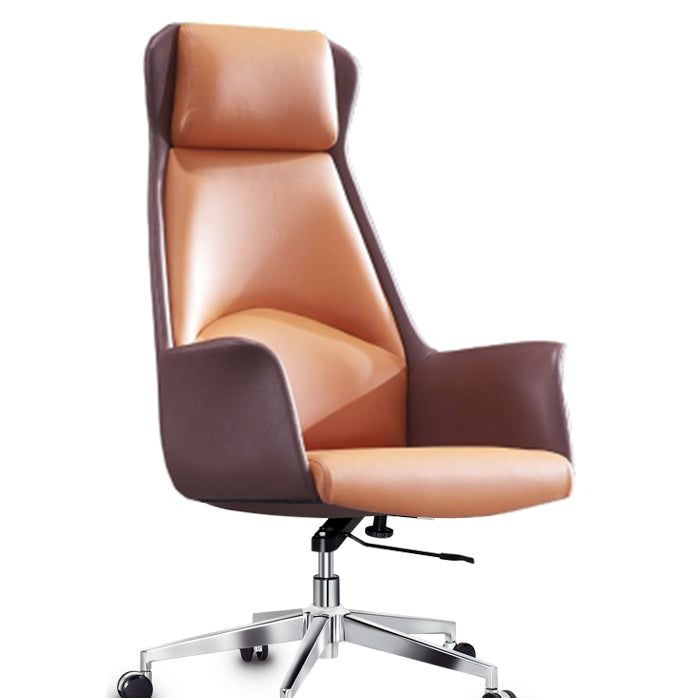 Faux Leather Executive Chair High Back Adjustable Swivel Office Chair