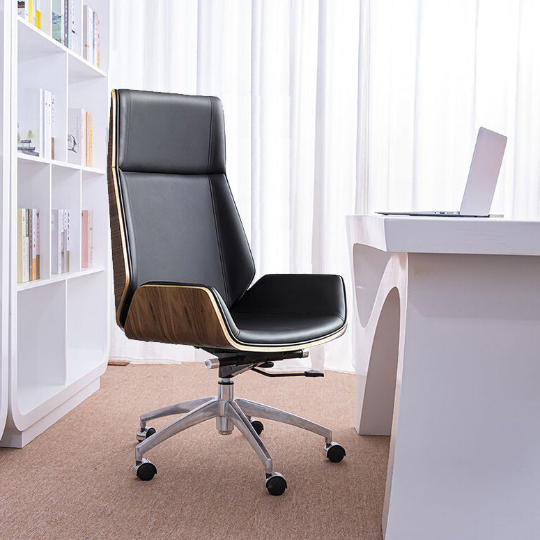 Executive Ergonomic Desk Chair Silver Metal Frame Modern Office Chair