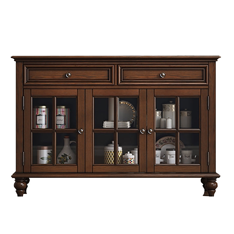 Contemporary Ash Wood Sideboard Kitchen Sideboard with Door and Drawer