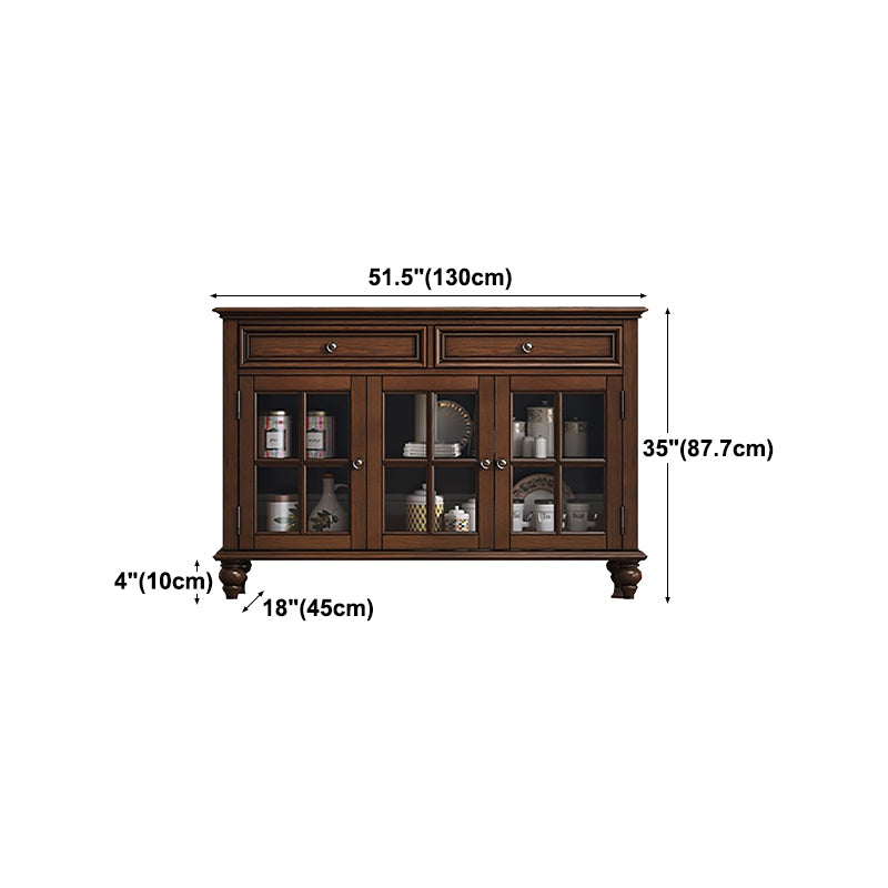 Contemporary Ash Wood Sideboard Kitchen Sideboard with Door and Drawer