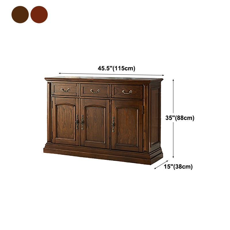 Contemporary Ash Wood Sideboard Kitchen Sideboard with Door and Drawer