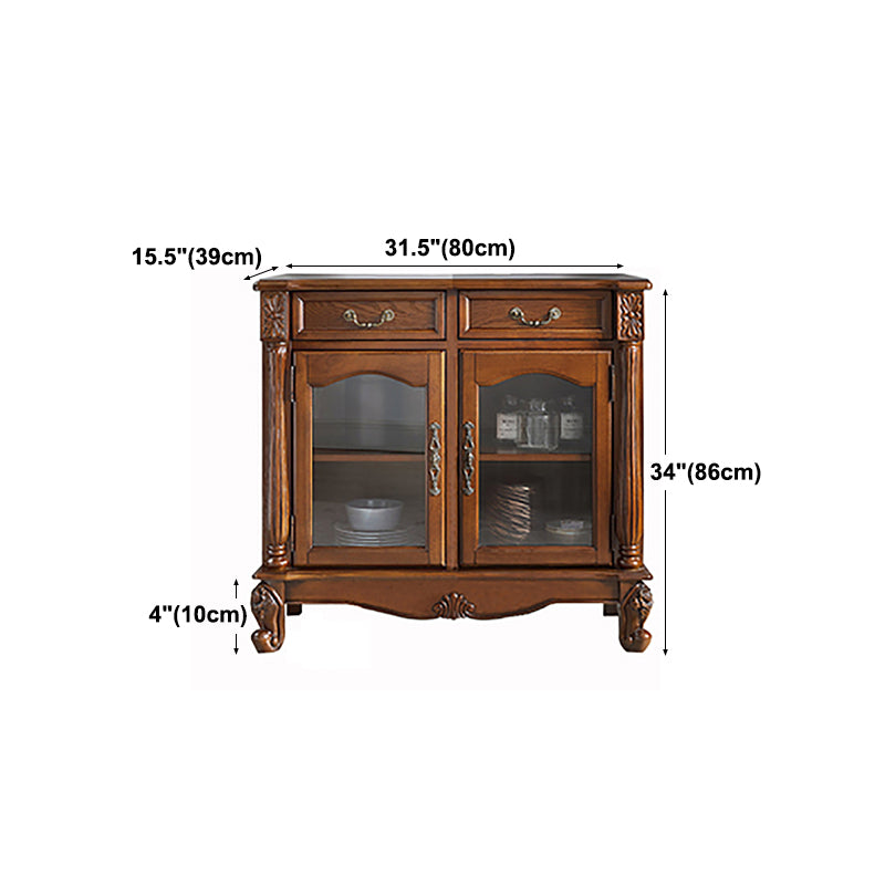 Contemporary Ash Wood Sideboard Kitchen Sideboard with Door and Drawer