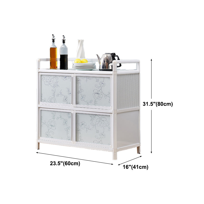 Contemporary Modern Glass Doors Sideboard Dining Room Sideboard