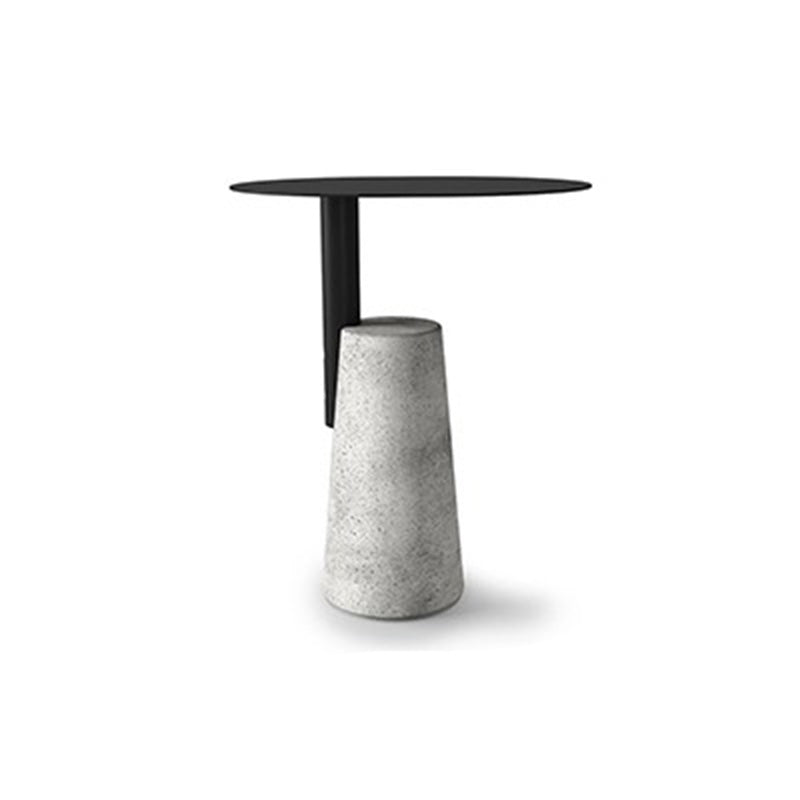 Scandinavian Living Room Metal End Table Concrete Pedestal Sofa Side Table