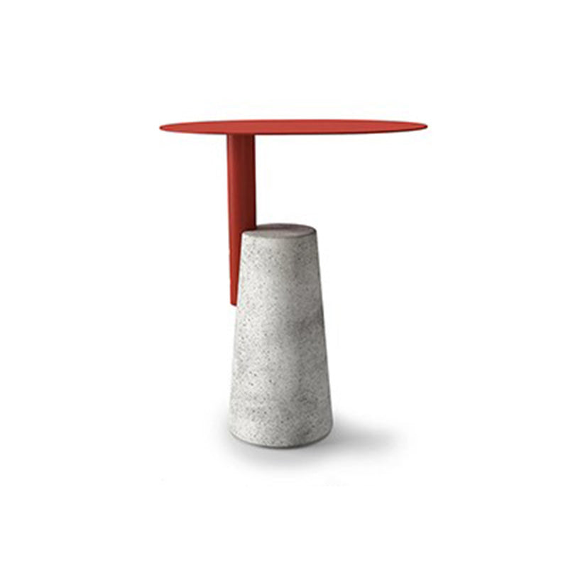 Scandinavian Living Room Metal End Table Concrete Pedestal Sofa Side Table