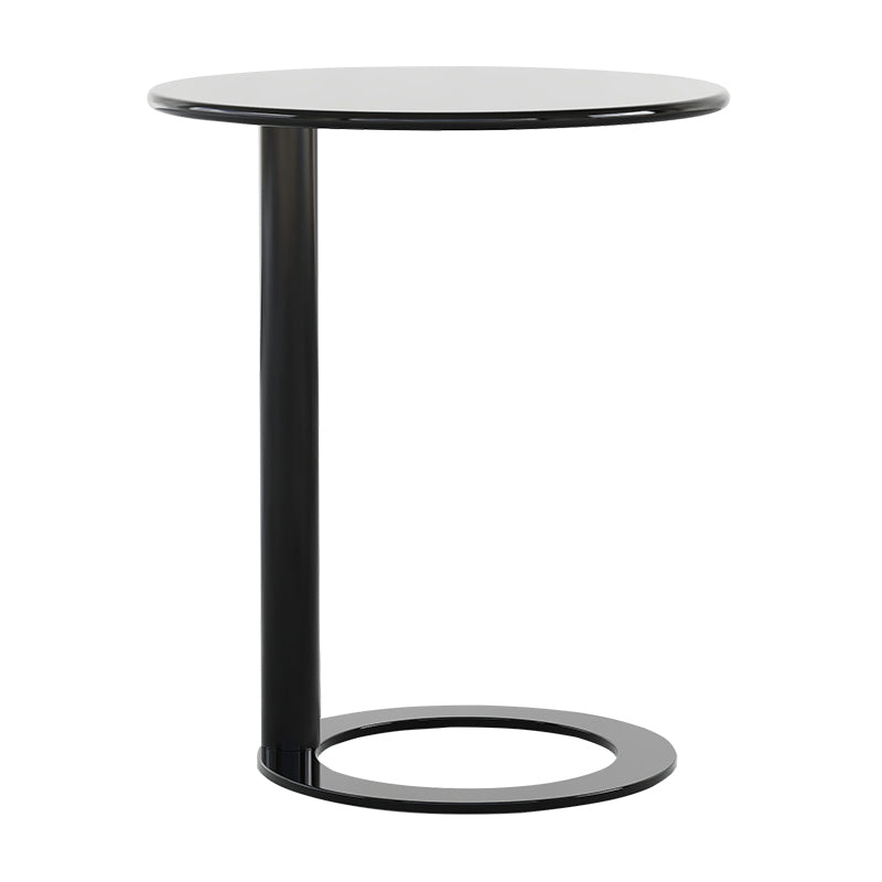 26" Tall Metal End Table Round Modern Pedestal Accent Side Table