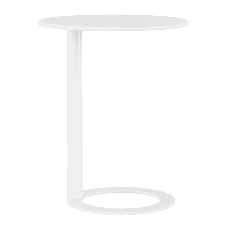 26" Tall Metal End Table Round Modern Pedestal Accent Side Table