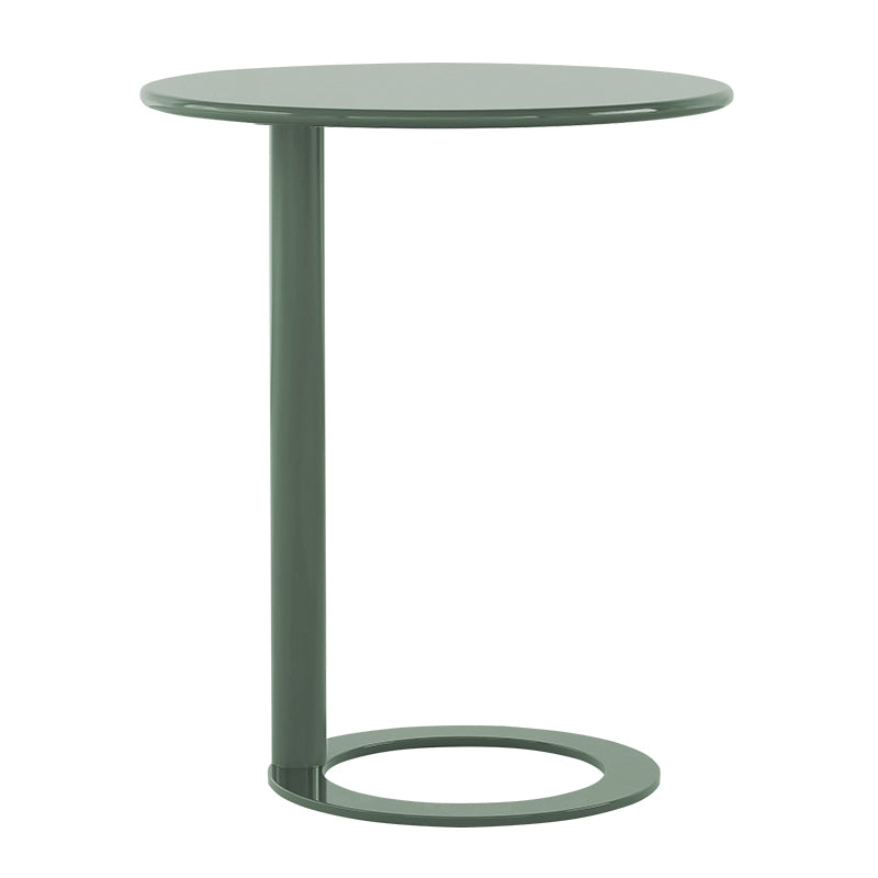 26" Tall Metal End Table Round Modern Pedestal Accent Side Table