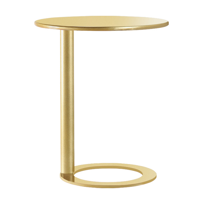 26" Tall Metal End Table Round Modern Pedestal Accent Side Table