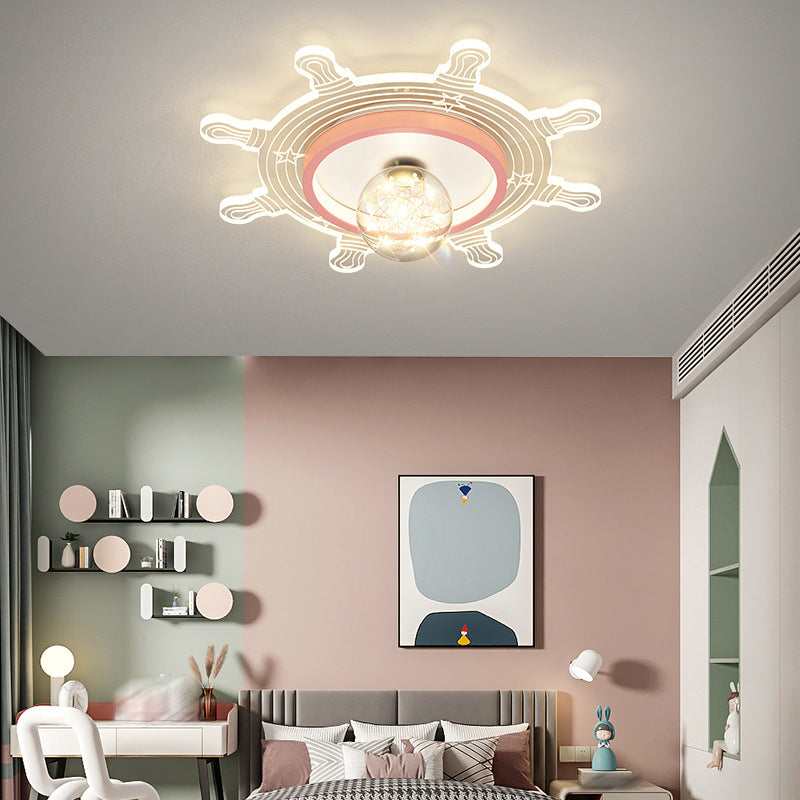 Metal Shaded Ceiling Mount Light Fixture Nordic Style LED Ceiling Lamp