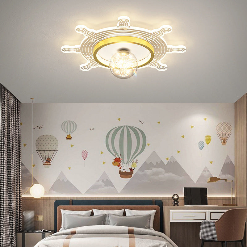 Metal Shaded Ceiling Mount Light Fixture Nordic Style LED Ceiling Lamp