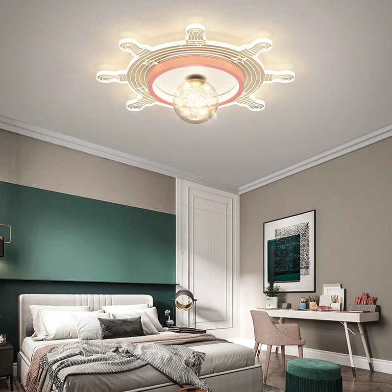 Metal Shaded Ceiling Mount Light Fixture Nordic Style LED Ceiling Lamp