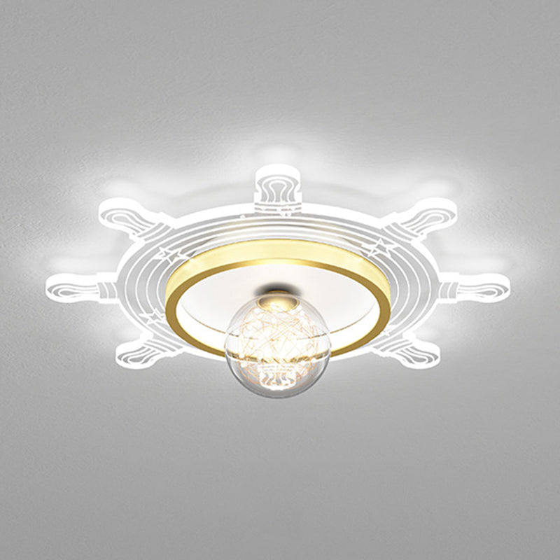 Metal Shaded Ceiling Mount Light Fixture Nordic Style LED Ceiling Lamp