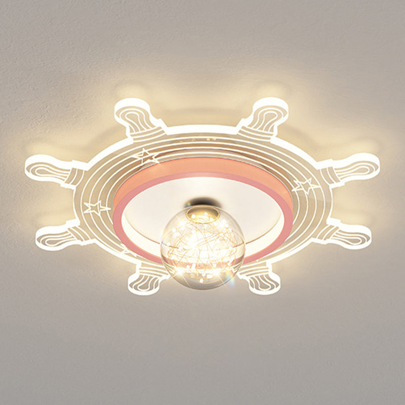 Metal Shaded Ceiling Mount Light Fixture Nordic Style LED Ceiling Lamp