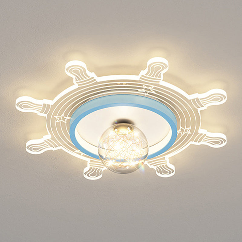 Metal Shaded Ceiling Mount Light Fixture Nordic Style LED Ceiling Lamp