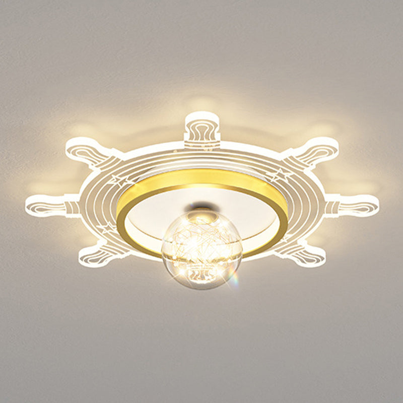 Metal Shaded Ceiling Mount Light Fixture Nordic Style LED Ceiling Lamp