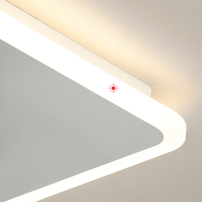 Minimalist Squared Ceiling Flush Mount Metal LED Bedroom Ceiling Fixture