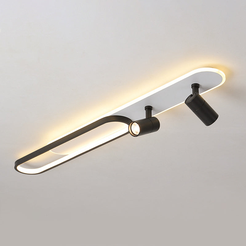 Metal Shaded Close to Ceiling Lamp Modern Style LED Close to Ceiling Lamp