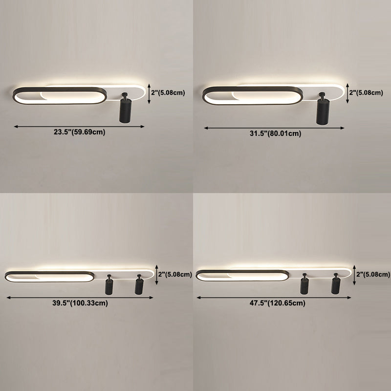 Metal Shaded Close to Ceiling Lamp Modern Style LED Close to Ceiling Lamp