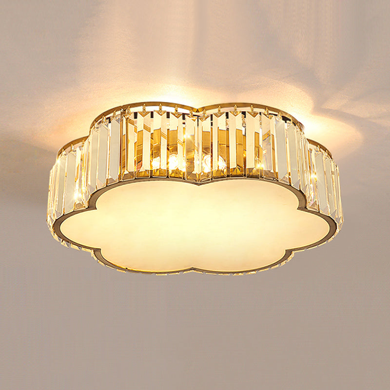 Crystal Ceiling Mounted Fixture Floral Vintage Ceiling Mount Light Fixture