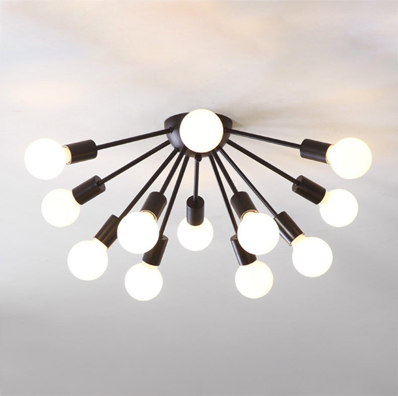 Metal Sputnik Shade Flush Ceiling Light Modern Style Multi Lights Flush Mount Fixture