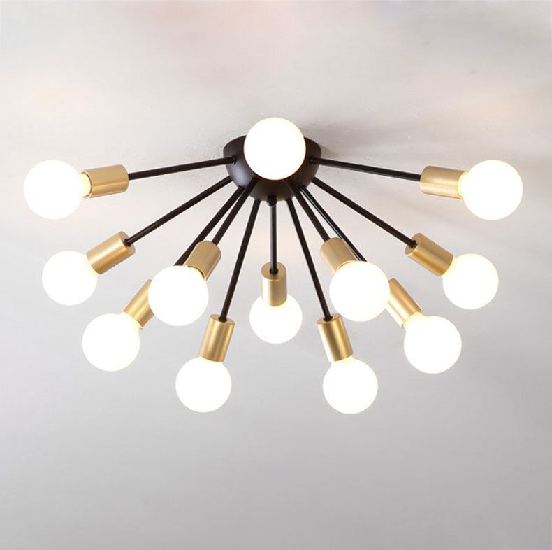 Metal Sputnik Shade Flush Ceiling Light Modern Style Multi Lights Flush Mount Fixture