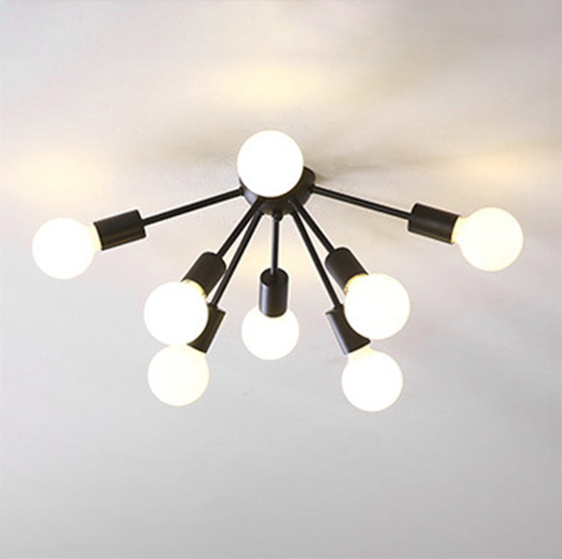 Metal Sputnik Shade Flush Ceiling Light Modern Style Multi Lights Flush Mount Fixture