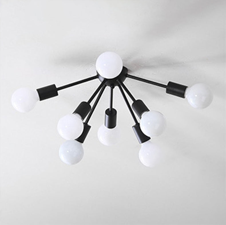 Metal Sputnik Shade Flush Ceiling Light Modern Style Multi Lights Flush Mount Fixture