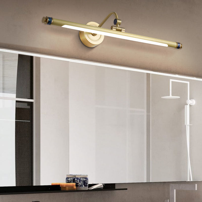 Linear Modern Style Vanity Light Metal 1 Light LED Mirror Light for Bathroom