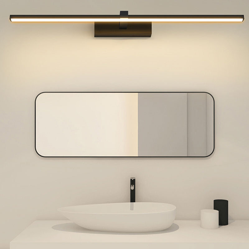 1-Light Modern Metal Vanity Light Straight LED Mirror Light for Bathroom