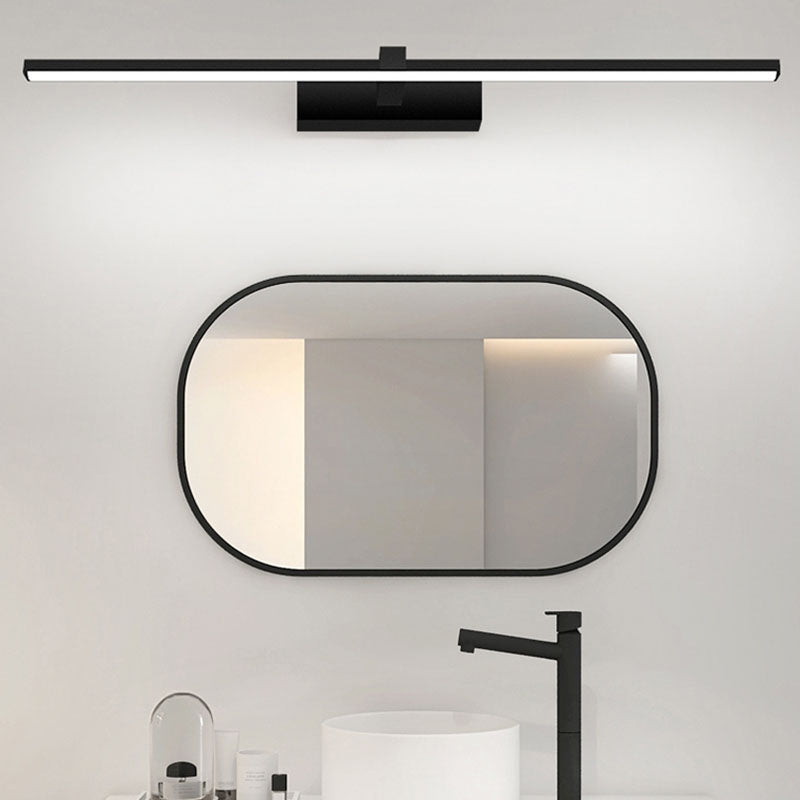 1-Light Modern Metal Vanity Light Straight LED Mirror Light for Bathroom