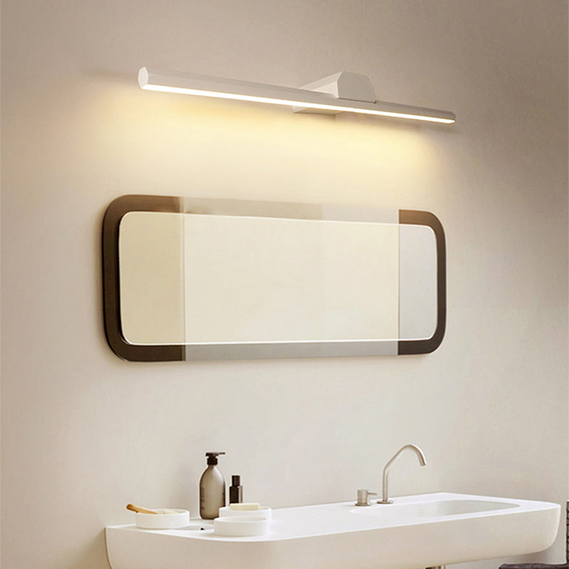 1-Light Postmodern Metal Vanity Light Straight LED Mirror Light for Bathroom