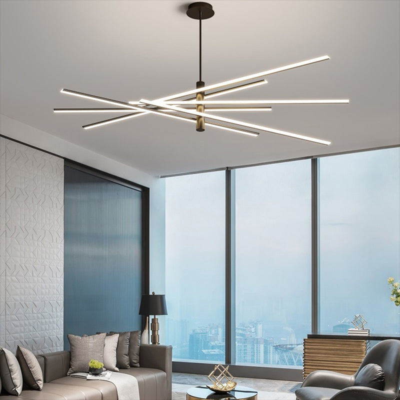 Contemporary Linear Chandelier Lights Metal Chandelier Lighting Fixtures