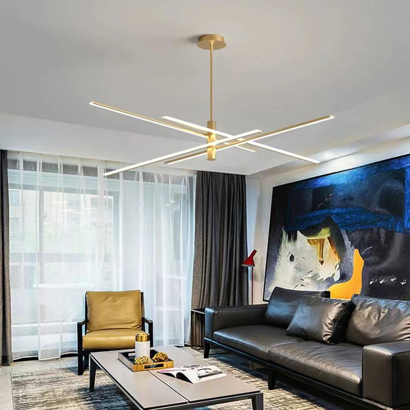 Contemporary Linear Chandelier Lights Metal Chandelier Lighting Fixtures