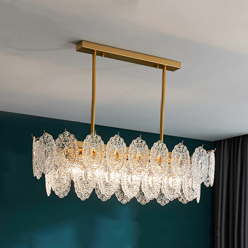 Contemporary Glass Chandelier Light Simple Pendant Lighting Fixtures for Sitting Room