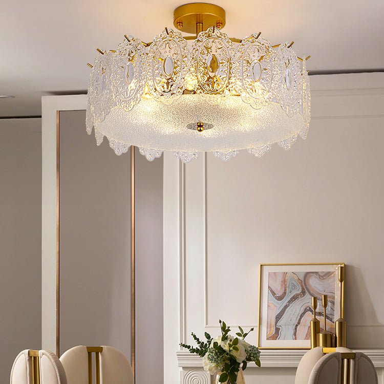 Contemporary Glass Chandelier Light Simple Pendant Lighting Fixtures for Sitting Room