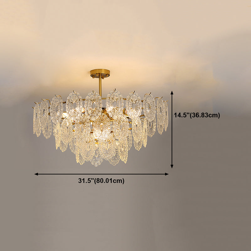 Contemporary Glass Chandelier Light Simple Pendant Lighting Fixtures for Sitting Room