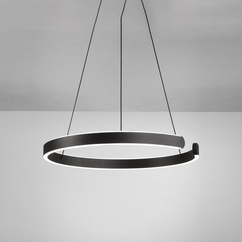 Linear Metal Pendant Light Fixtures Modern Style 2 Light Hanging Light Fixtures in Black