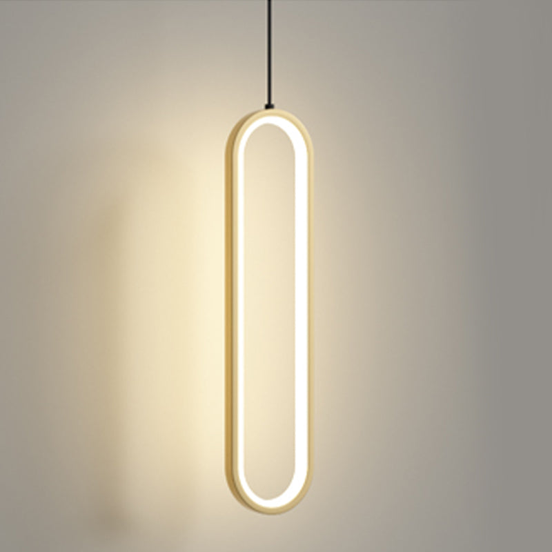 Linear Shape Hanging Lighting Modern Style Metal Multi Light Hanging Lamp for Bedside