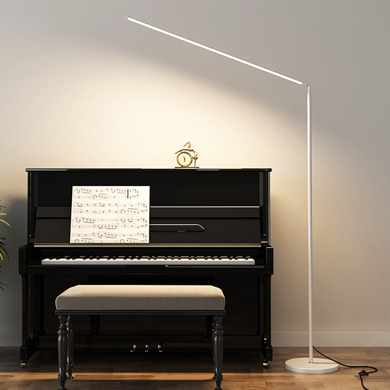 Modern Strip Shape Floor Light LED Floor Standing Light with Acrylic Shade for Bedroom