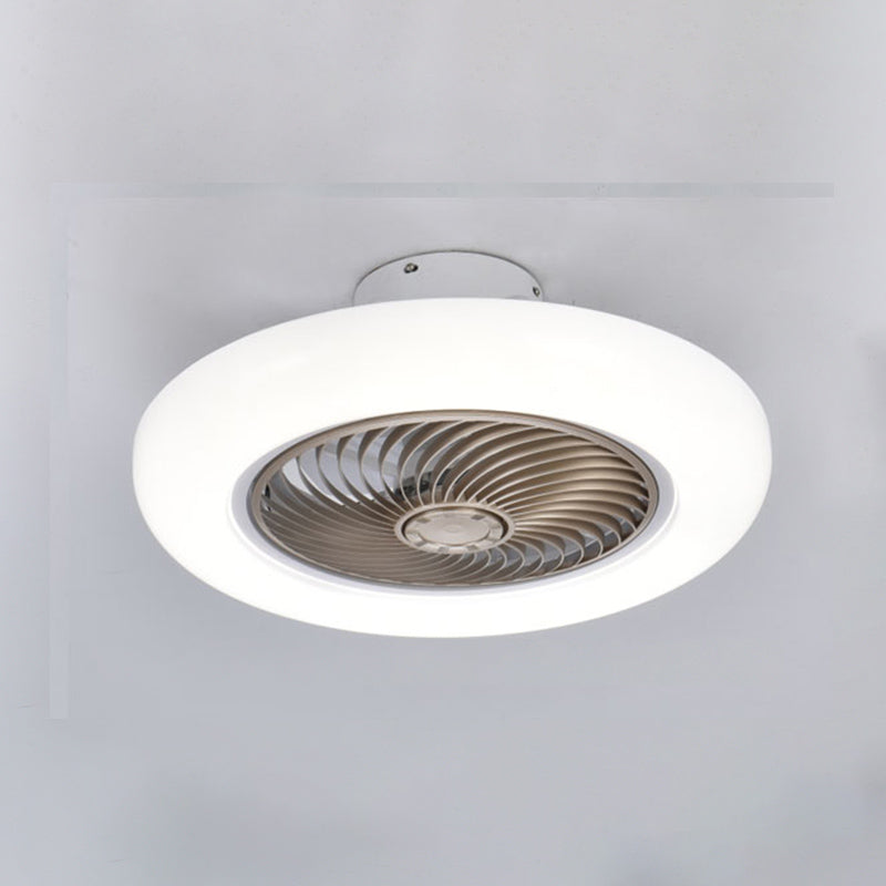 Modern Round Fan Light Metal Colorful Flush Mount Light for Living Room